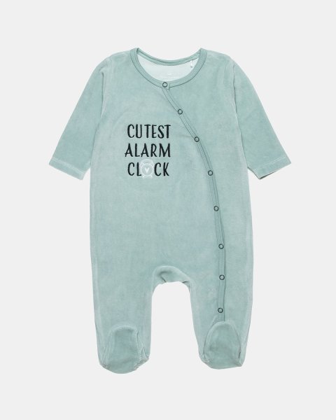 Babygrow velour Tender Comforts with embroidery (1-12 months)
