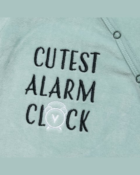 Babygrow velour Tender Comforts with embroidery (1-12 months)