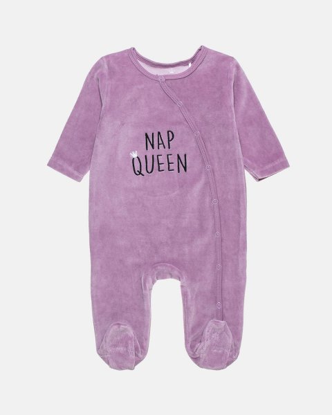 Babygrow velour Tender Comforts with embroidery (1-12 months)