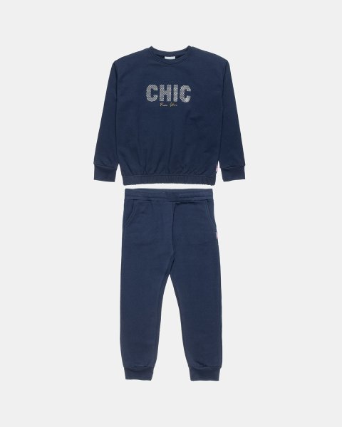 Tracksuit cotton fleece blend with embossed lettering (6-16 years)
