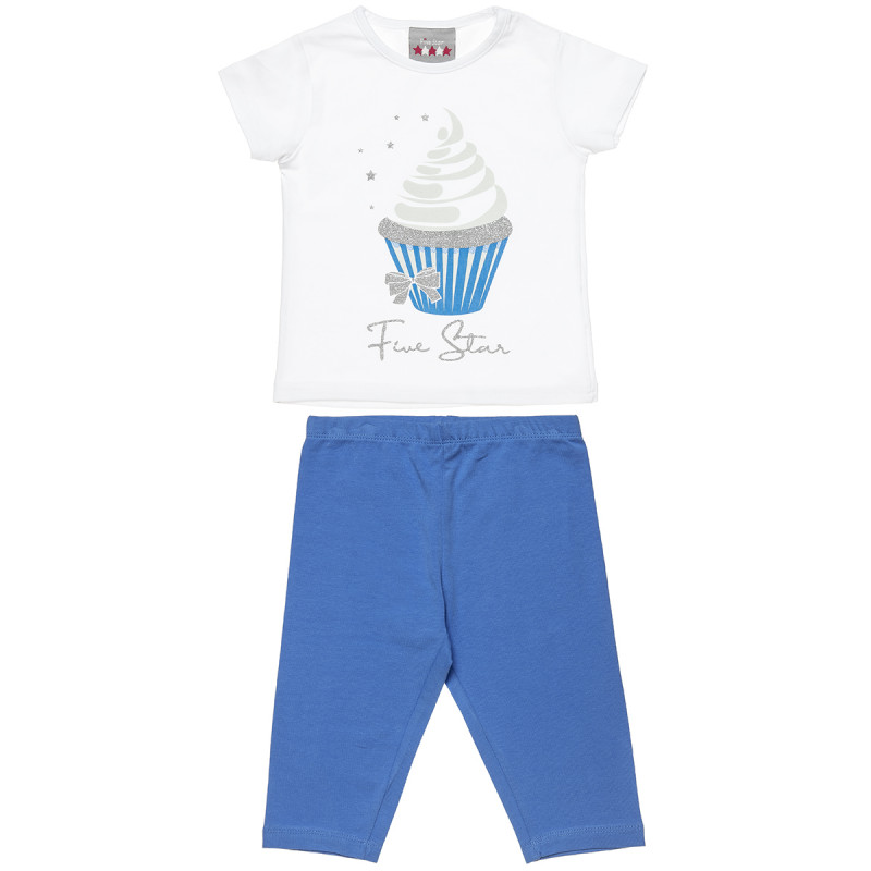 Set Five Star t-shirt with glitter and leggings (18 months-5 years)