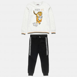 Tracksuit cotton fleece blend with embroidery and print (6-16 years)
