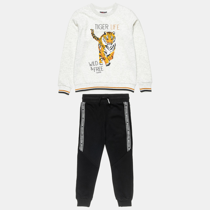 Tracksuit cotton fleece blend with embroidery and print (6-16 years)