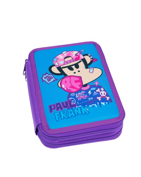 Pencil case Paul Frank Bubble with double zipper and slots