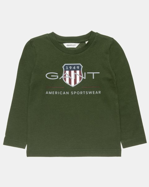 Long sleeve Gant top with embossed print (2-7 years)