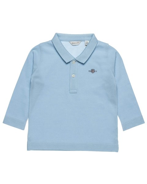 Long sleeve pique polo Gant top with embroidery (12-18 months)