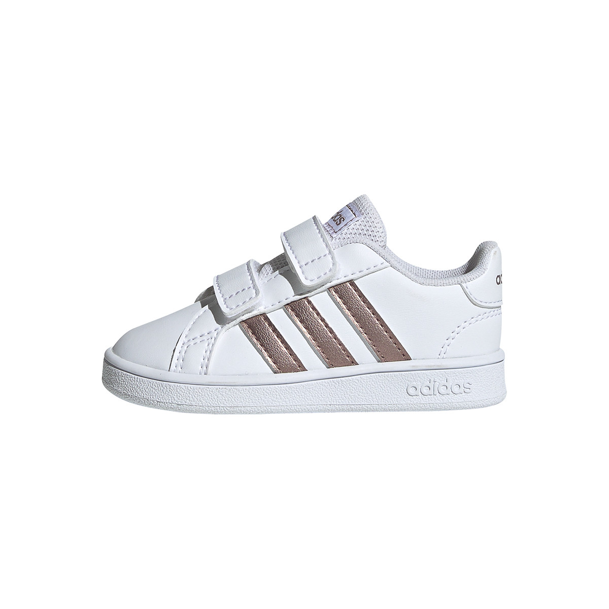 adidas | Shoes | Adidas Grand Court White Pink Hook Loop Sneakers Ef16  Toddler Girls 10k | Poshmark