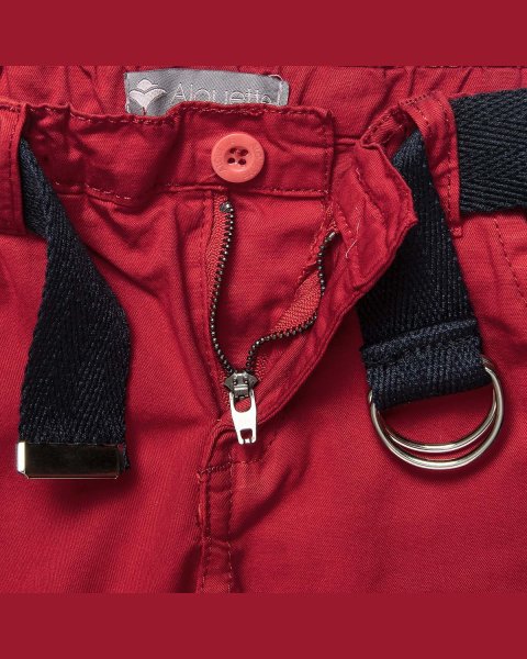 Shorts chinos with belt (12 months-5 years)