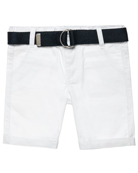 Shorts chinos with belt (12 months-5 years)