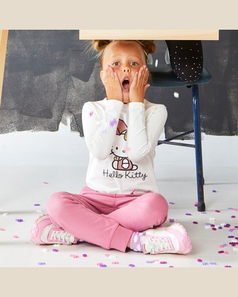 Long sleeve top Hello Kitty with metallic elements (18 months-5 years)