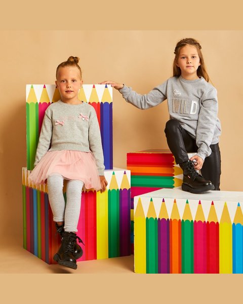Dress knitted knitted with a combination of tulle (12 months-5 years)