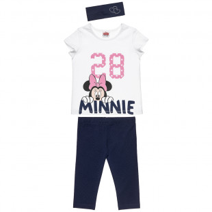 Σετ Disney Minnie Mouse μπλούζα με κολάν και κορδέλα (12 μηνών-5 ετών)