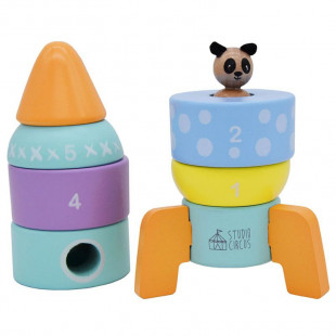 Παιχνίδι απο φυσικό ξύλο "Rocket tower" (12 μηνών+)