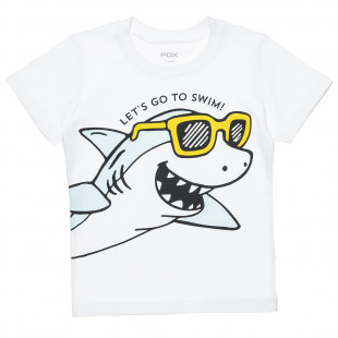T-Shirt with print "Let's go to swim" (12 months-3 years)