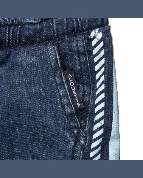 Shorts denim with drawstring at elasticized waist (12 months-5 years)