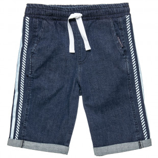 Shorts denim with drawstring at elasticized waist (6-16 years)
