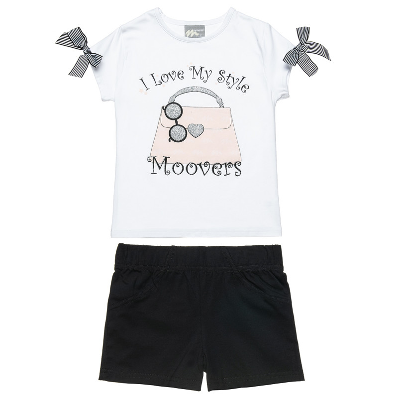 Set Moovers top with glitter detail and shorts (6-16 years)