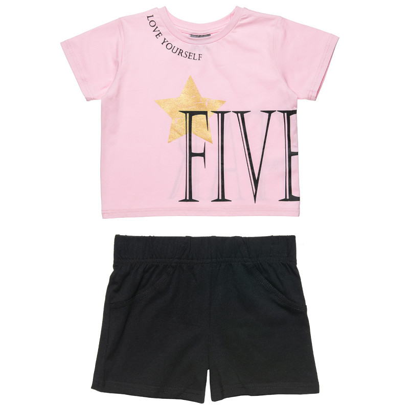 Set Fiev Star top with glitter and shorts (6-16 years)
