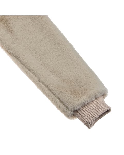 Long sleeve top   cotton fleece blend with eco fur (12 months-5 years)