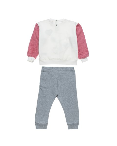 Tracksuit Snoopy cotton fleece blend with eco fur (12 months-5 years)