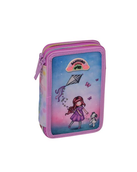 Pencil case Santoro Gorjuss with double zipper and slots