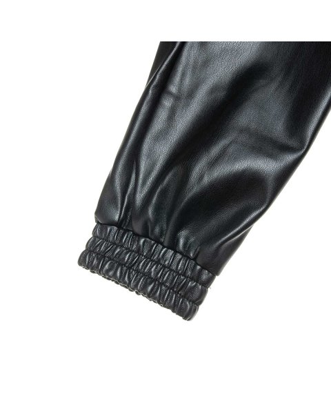 Pants from eco leather with pockets (6-16 years)