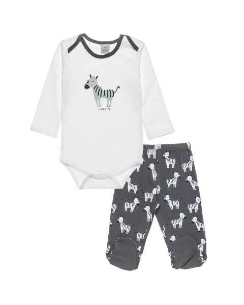 Set Tender Comforts with zebra pattern (3-12 months)