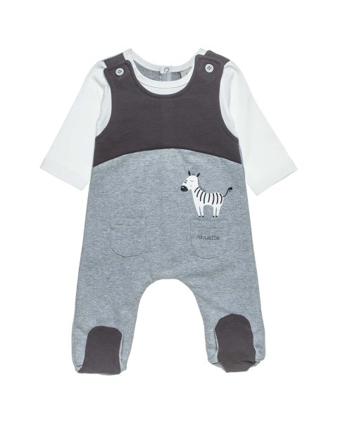 Babygrow with embossed elements (1-12 months)