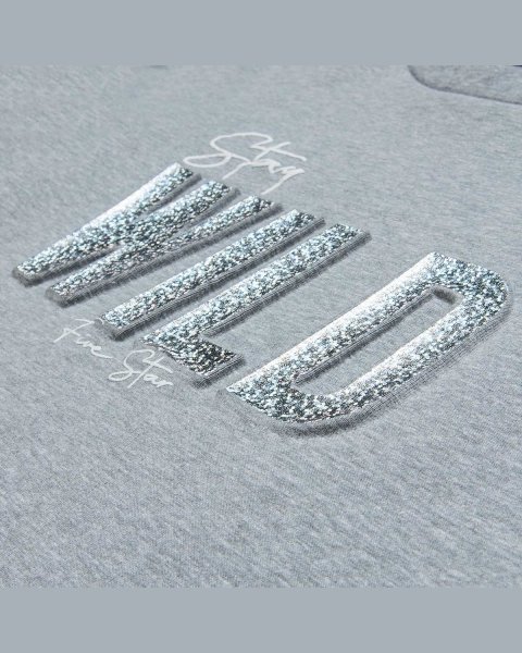 Long sleeve top cotton fleece blend with embossed letters (6-14 years)