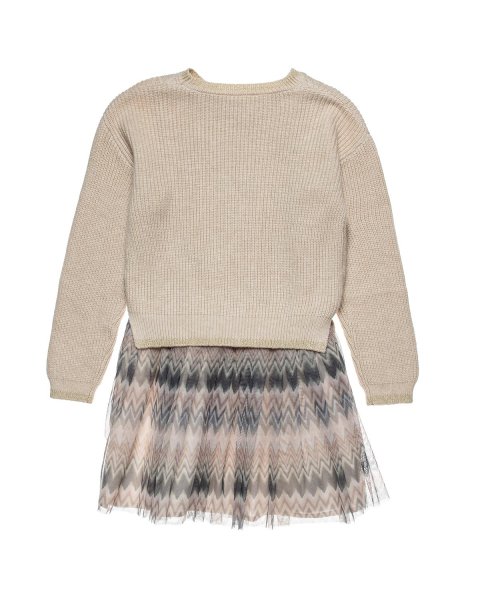 Dress from viscose with glitter details (6-14 years)