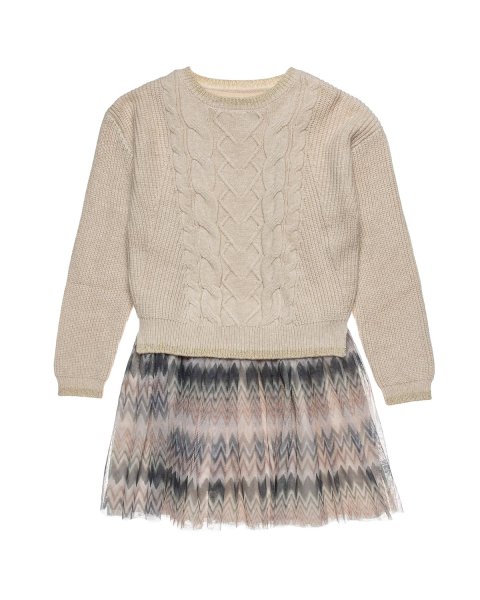 Dress from viscose with glitter details (6-14 years)