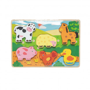 Toy from natural wood "Chunky farm puzzle" (1 year+)
