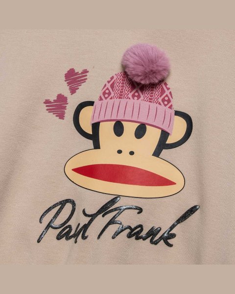 Μπλούζα φούτερ Paul Frank με πομ πον και γυαλιστερά στοιχεία (12 μηνών-5 ετών)