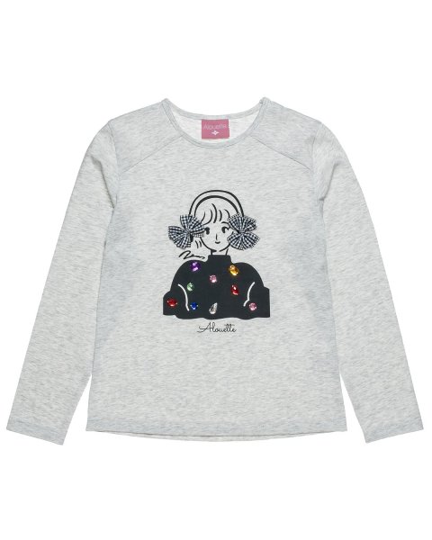Long sleeve top with crystals (6-14 years)