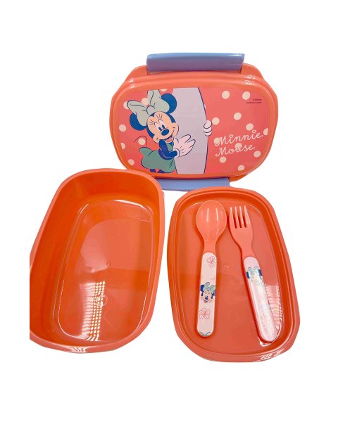 Δοχείου φαγητού Disney Minnie Mouse με κουτάλι και πιρούνι