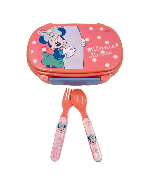 Δοχείου φαγητού Disney Minnie Mouse με κουτάλι και πιρούνι