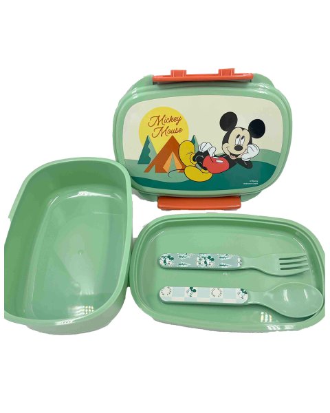 Lunch box Disney Mickey Mouse with fork and spoon