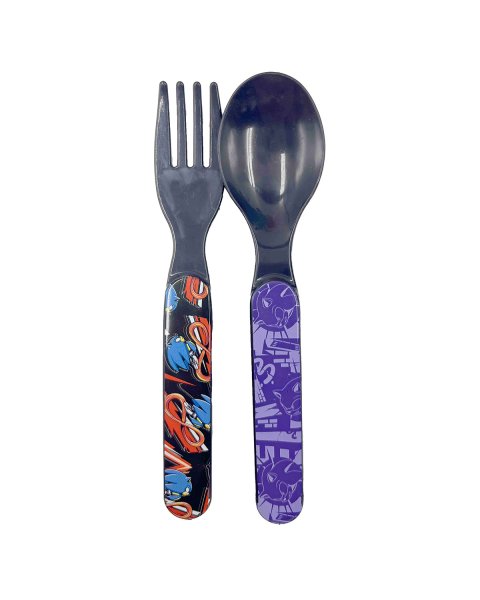 Lunch box Sonic with fork and spoon