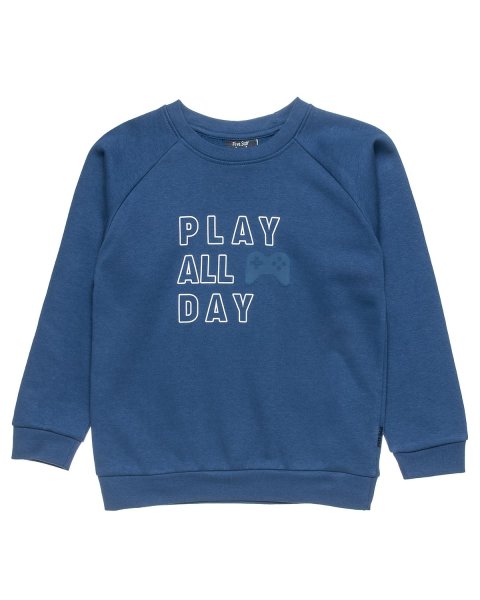 Long sleeve top cotton fleece blend Five Star with embossed print (12 months-5 years)