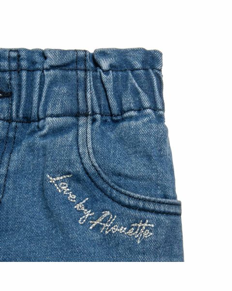 Denim pants with embroidery (12 months-5 years)
