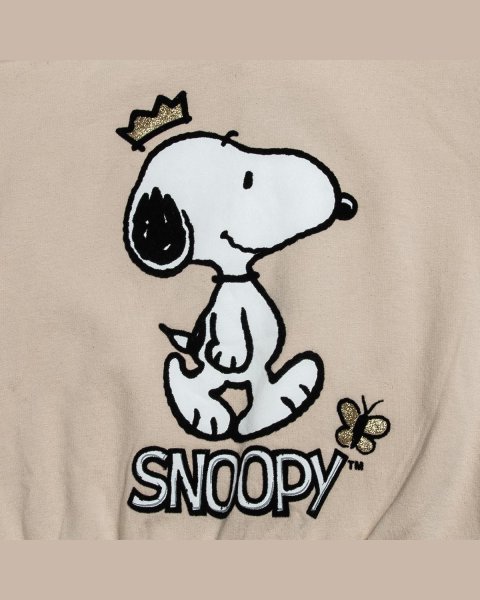 Long sleeve top cotton fleece blend Snoopy with embossed print (6-14 years)