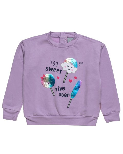 Tracksuit cotton fleece blend Five Star with metallic print (12 months-5 years)
