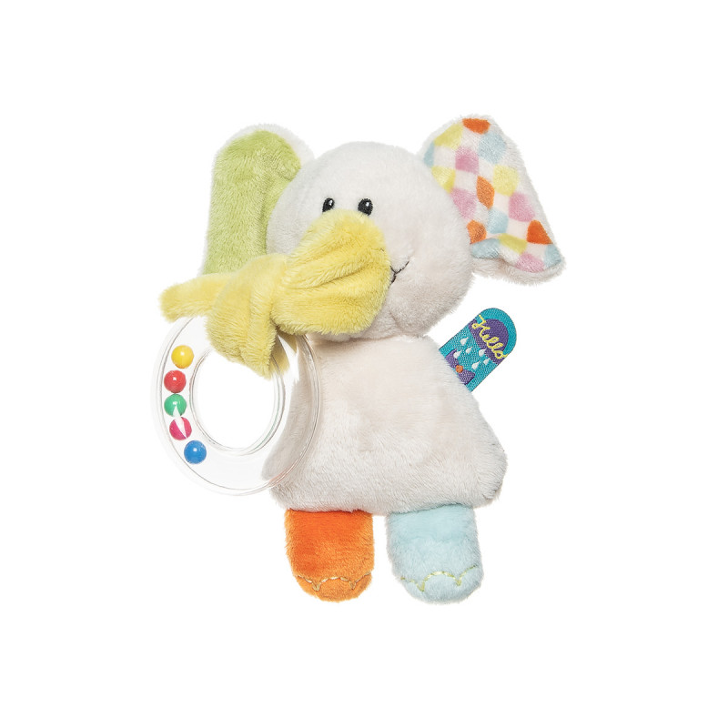 Soft baby rattle ring elephant (3+ months)
