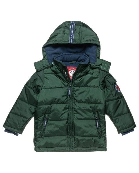 Jacket with detachable hood and fleece lining (12 μηνών-5 ετών)