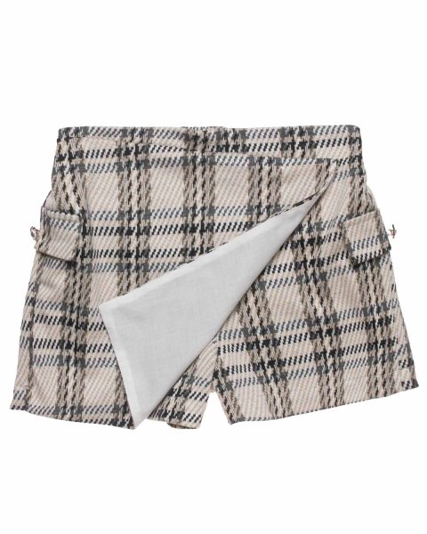 Shorts checkered with decorative pockets (4-14 years)