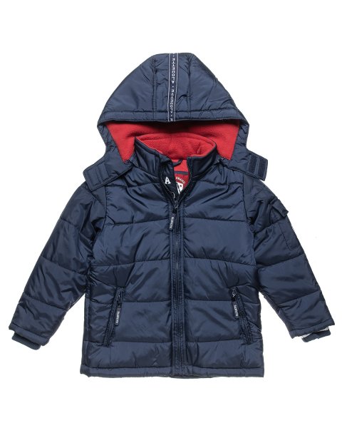 Jacket with detachable hood and fleece lining (12 μηνών-5 ετών)