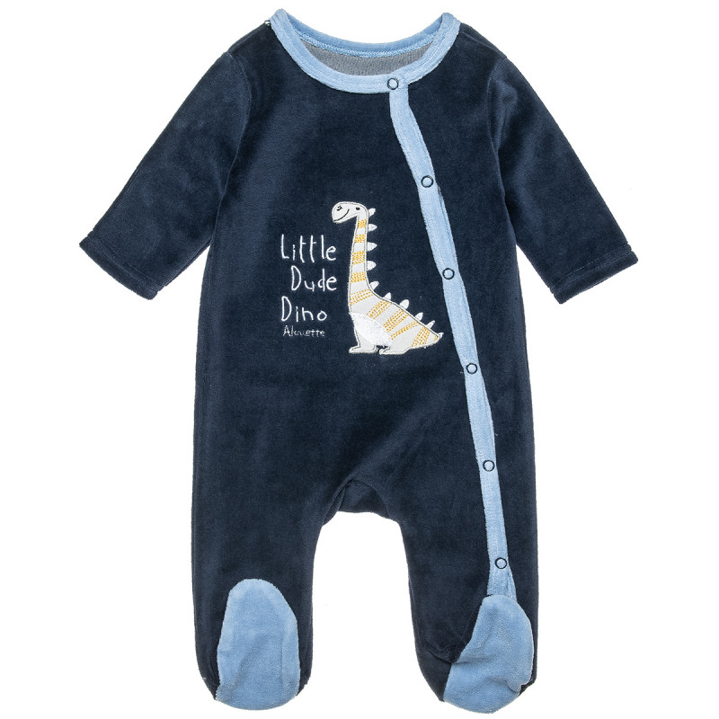 Babygrow with embroidery Little Dude Dino (1-9 months)
