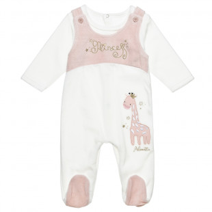 Babygrow with embroidery giraffe (3-18 months)