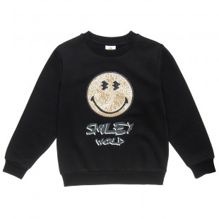 Long sleeve top SmileyWorld® with sequins (6-14 years)