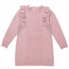 Dress knitted with frilled shoulders (6-12 years)